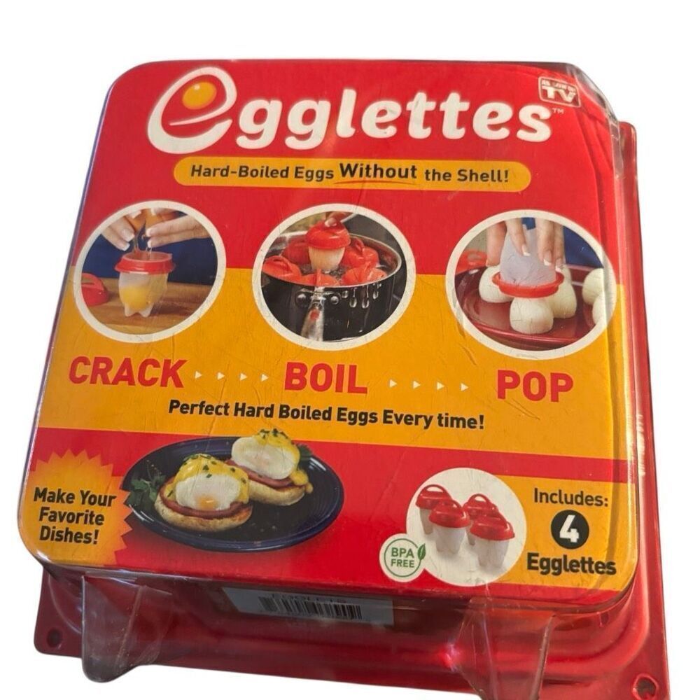 Egglettes Hard Boiled Eggs Without The Shell Pack Of 4 *New*